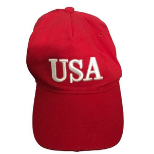 USA Mens 45 Donald Trump Red American Flag‎ Adjustable Hat